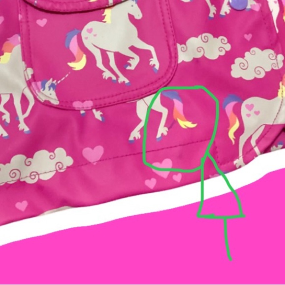 HATLEY unicorn and rainbows raincoat - Picture 9 of 11